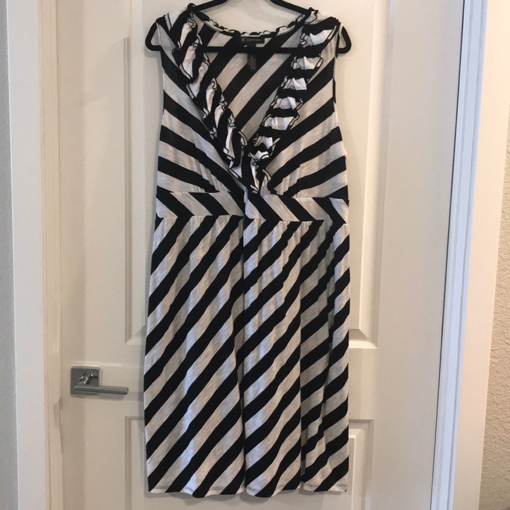 INC dress black and white stripes